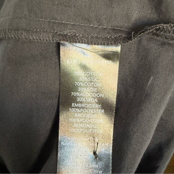 Kobi Halperin Leila Applique Peasant Blue Long Sleeve Blouse Freesize - Picture 6 of 6